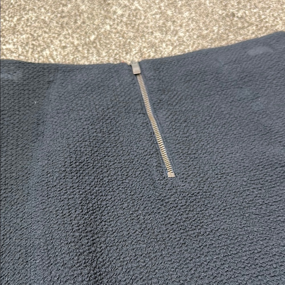 Maeve Dual Split Button Midi skirt size 4 Navy Blue dual slit - Picture 11 of 16